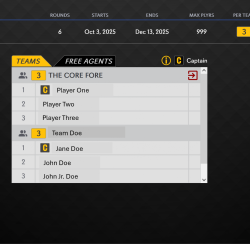 Team List